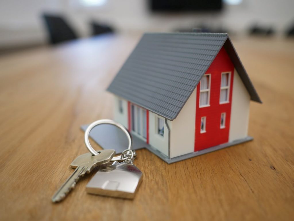 a model house and a key