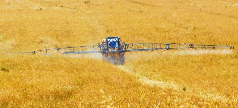 a harvesting combine