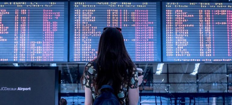 person at an airport