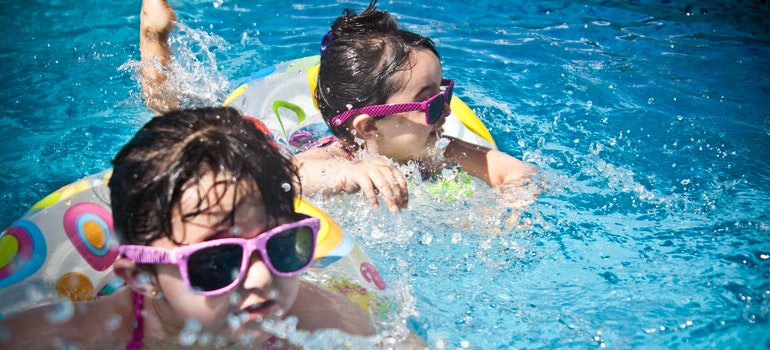kids in pool