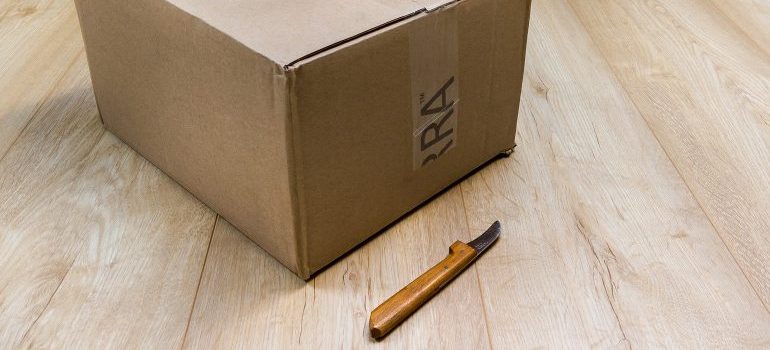 a cardboard box