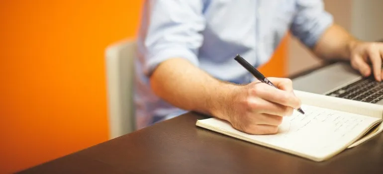 person writing