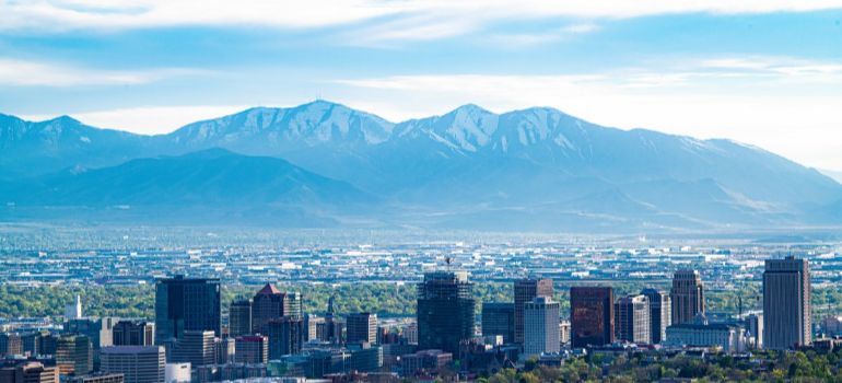 mountain range near Salt Lake City