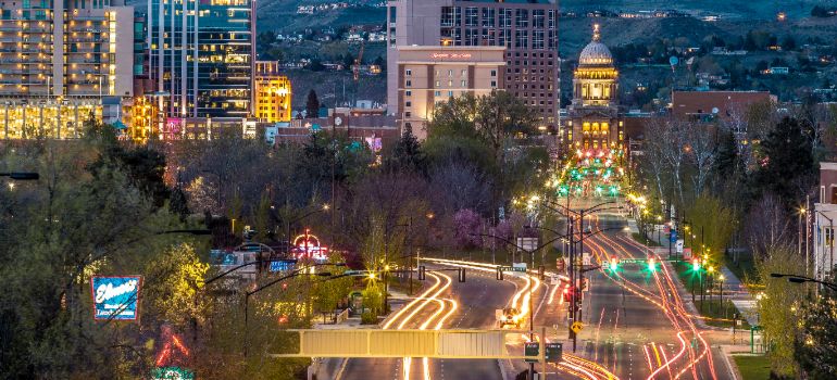 Boise Idaho at night