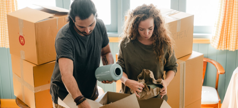 a couple preparing for moving from Meridian to Bend OR