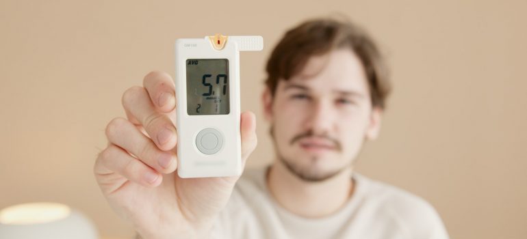 man renting a temperature controlled unit for storing hunting equipment