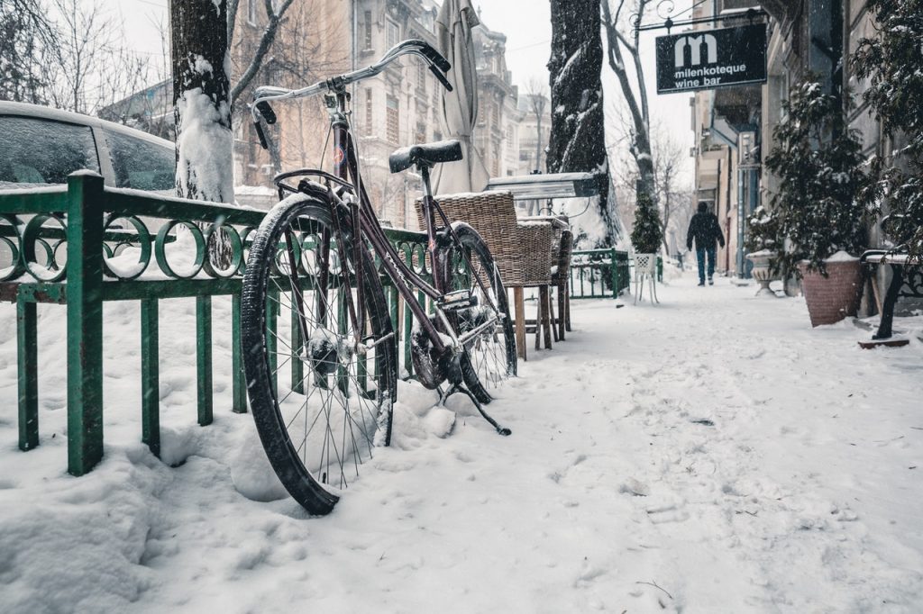 street covered in snow