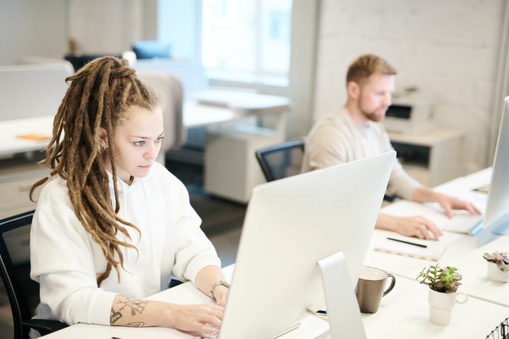 woman in an office
