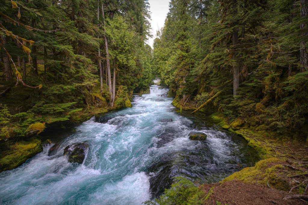small river waterfall
