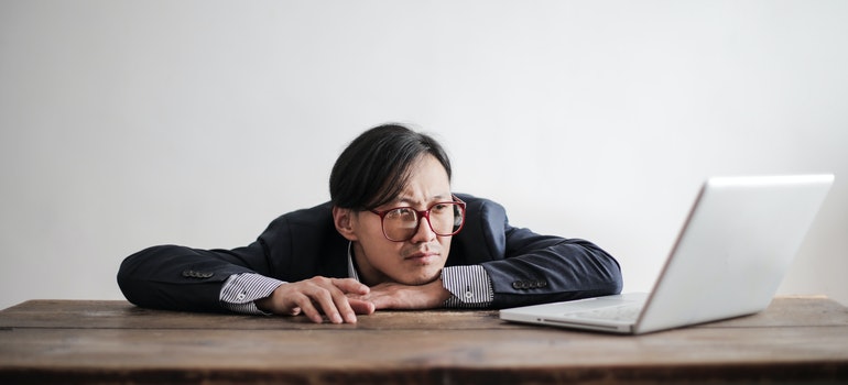person on laptop