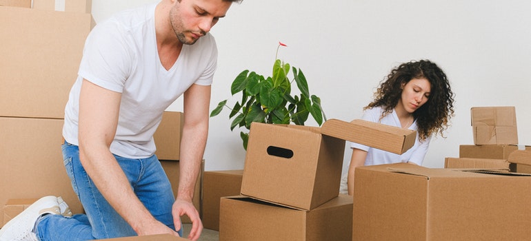 two people trying to equip new Boise home on a budget