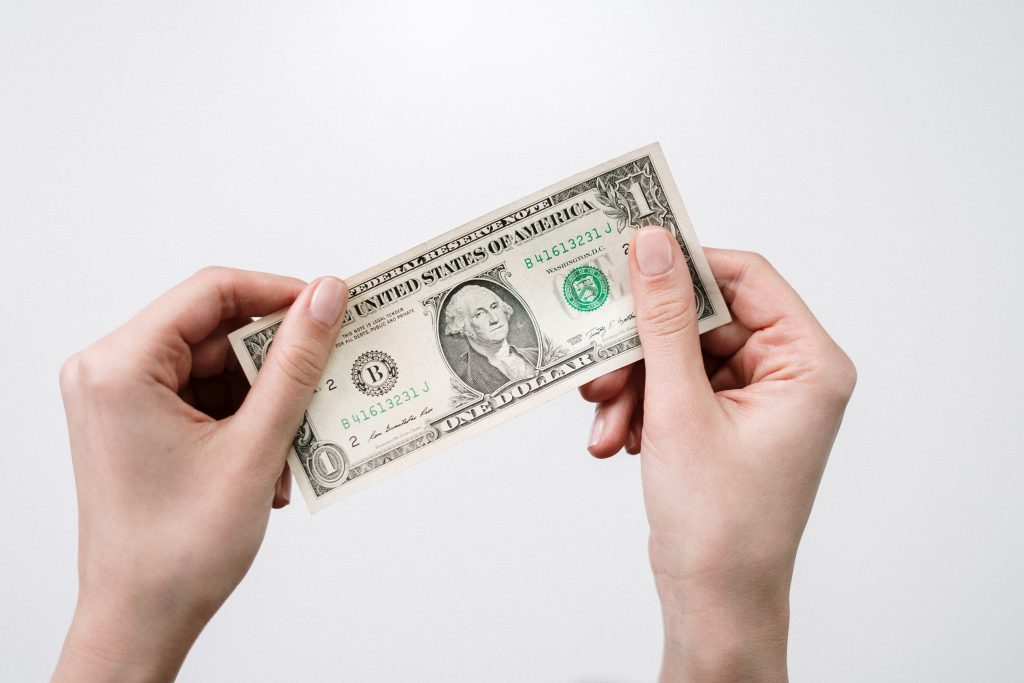 One us dollar bill