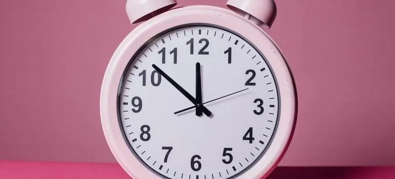 A pink clock