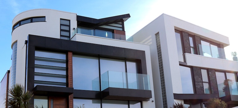 modern city home from the outside