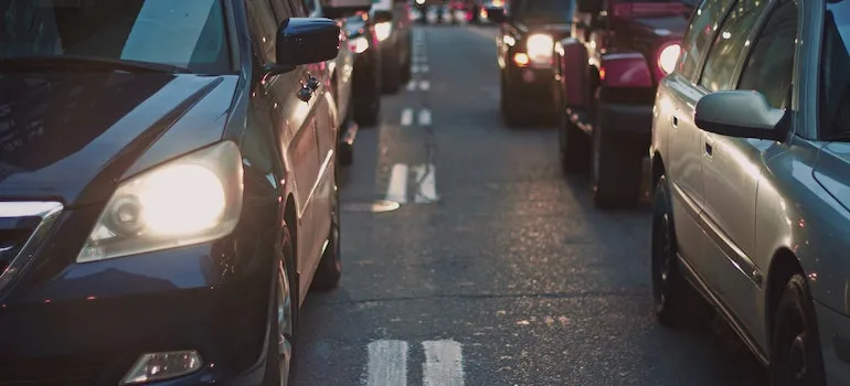 cars in a traffic jam
