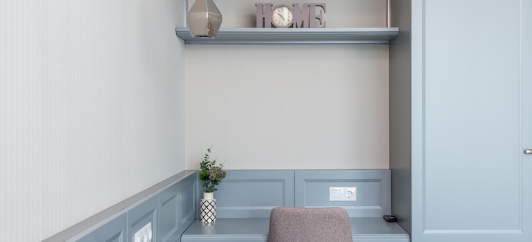 small home office at small living space