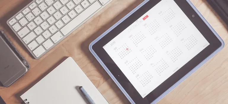 ipad with a calendar