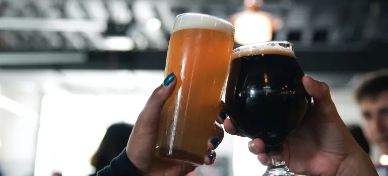 two people living in Boise ID are celebrating with beers