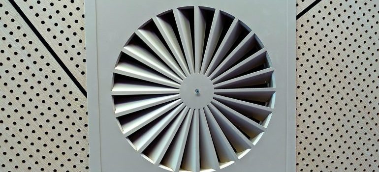 air vent in climate-controlled storage unit