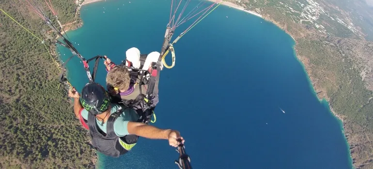 skydiving in pair