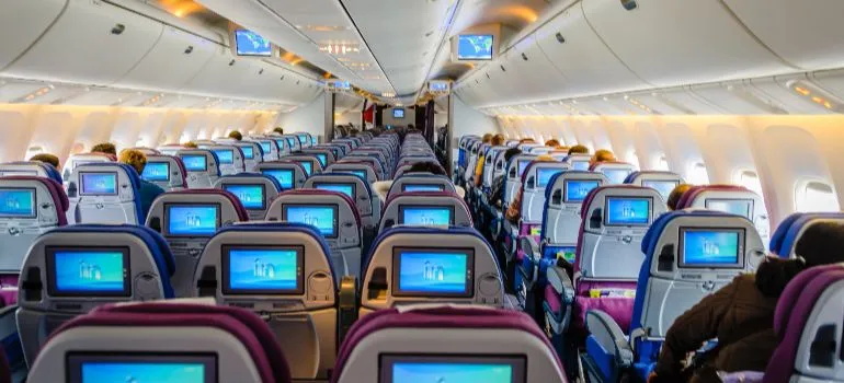 airplane cabin view