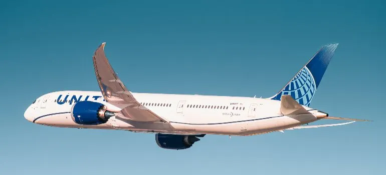 United aircraft in flight
