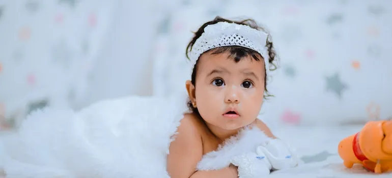 baby in a bed