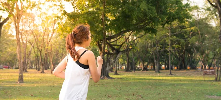 person running in the park