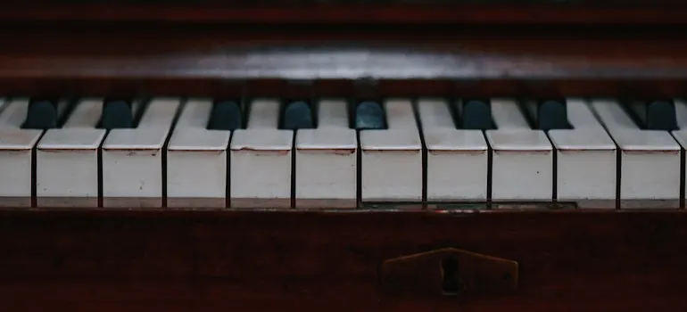 Close-Up Shot of a Piano