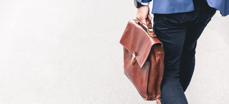 a man with a briefcase