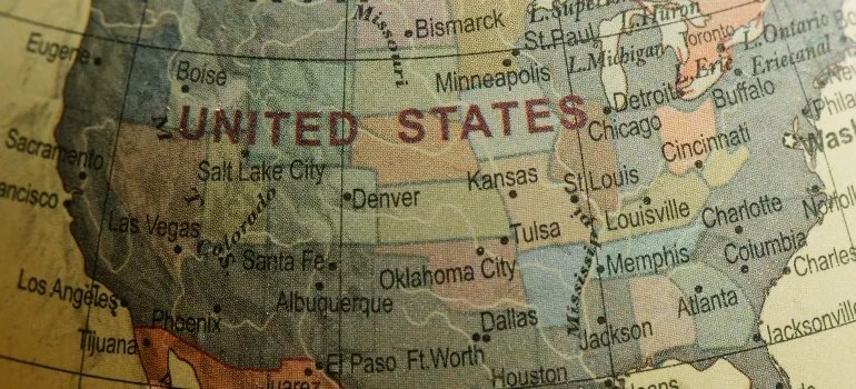 the map of the USA