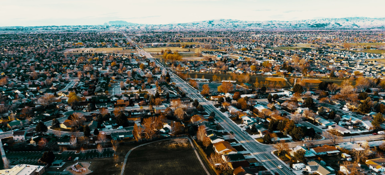 An aerial view of 1710 W Hendricks St, Meridian, ID