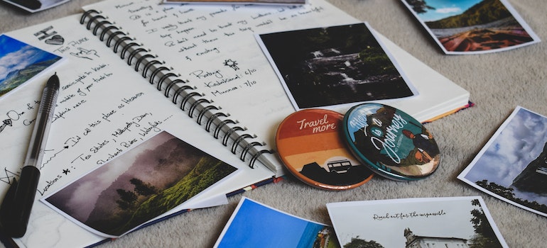 mementos laid out on the floor