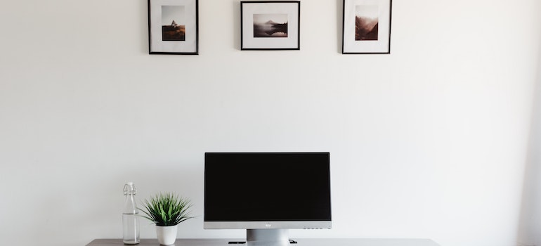 minimalistic workspace as example of popular home design practices
