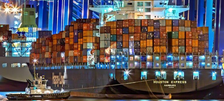 A ship ready for international shipping