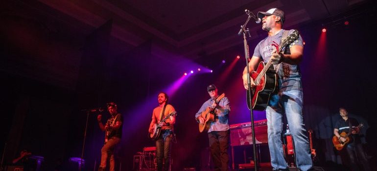 Country band playing on stage
