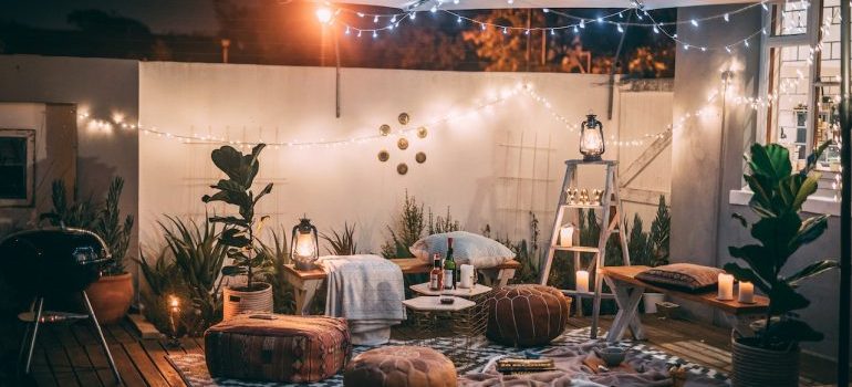 a beautiful cozy garden
