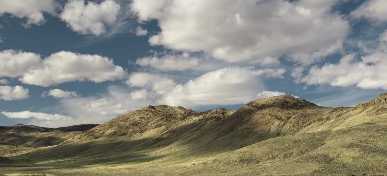 Hills and sky in Idaho