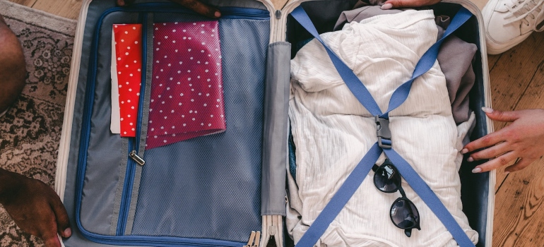 A suitcase with essentials as an example of packing your Boise home for a move 