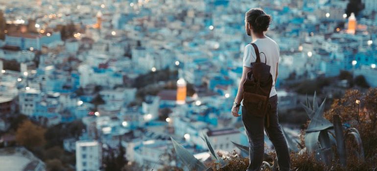 a man exploring the neighborhoods and attractions in the Boise area