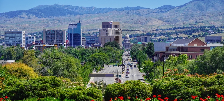 Skyline of Boise, Idaho, USA