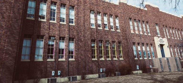A high school in one of the towns near Boise Idaho
